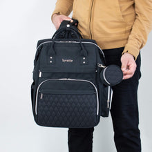 Load image into Gallery viewer, Black Diaper Bag CRUZ - Lovatte Shop