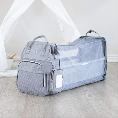 Stylish Diaper Bag with Bassinets for Trendy Parents