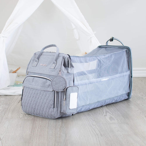 Lucia Diaper Bag with Portable Diaper Caddy | Baby Brezza Graphite
